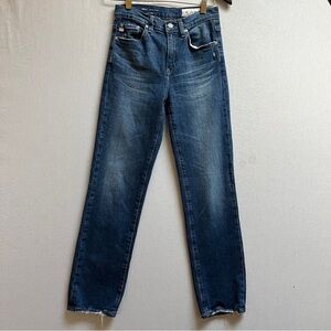 Ag Adriano Goldschmied Brinley Mid Rise Straight Leg Jeans Sz 23